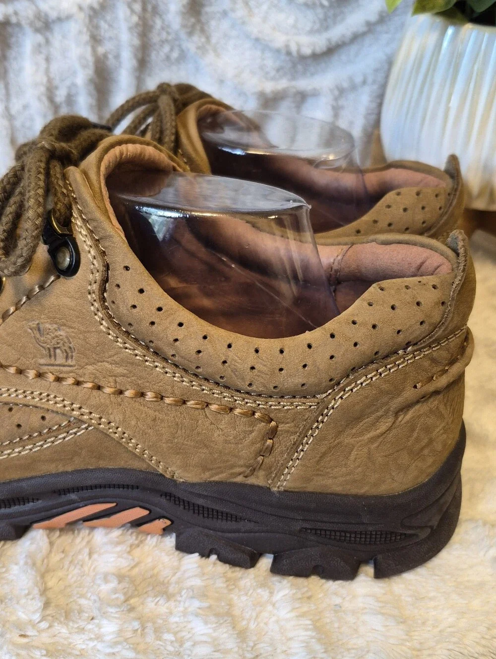 NEW Camel Crown Brown Leather Lace-up Loafers Oxford Casual Khaki Men's Sz 12